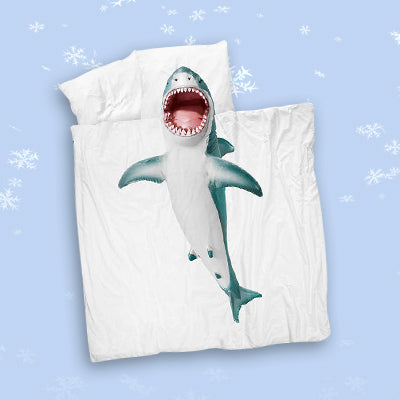 Shark Duvet and Pillowcase Set