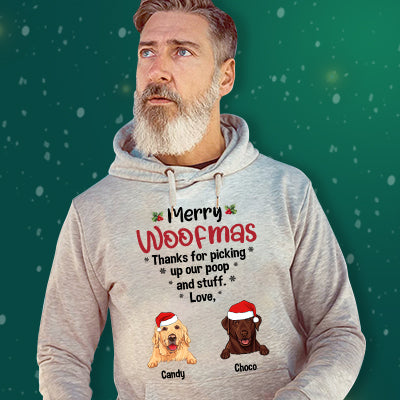 Merry Woofmas Thanks For Picking Up Personalized Hoodie