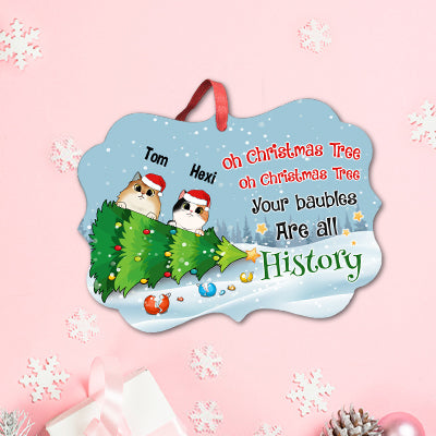 Oh Christmas Tree Baubles All History Personalized Aluminium Ornament