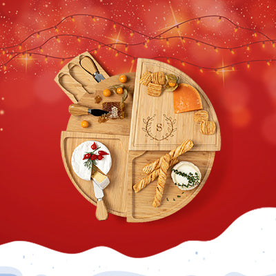 Personalized Compact Swivel Cheese Board