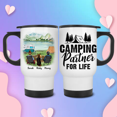 Camping Partner For Life With Dog Personalized Travel Mug