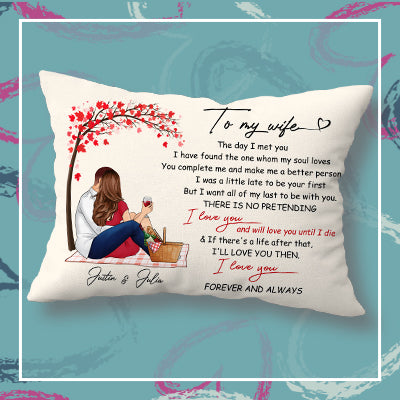 The Day I Met You Personalized Pillow