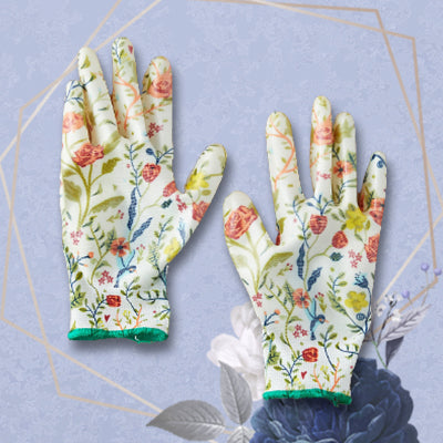 Floral Garden Weeder Gloves