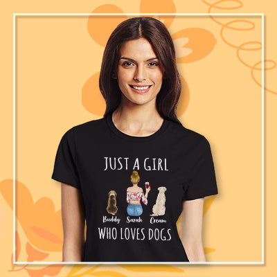 Just A Girl Who Loves Dogs Personalized Shirt