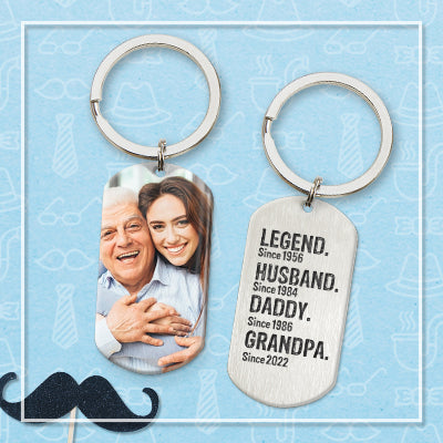 Legend Husband Daddy Grandpa Personalized Keychain