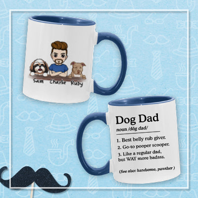 Dog Dad Definition Personalized Accent Mug