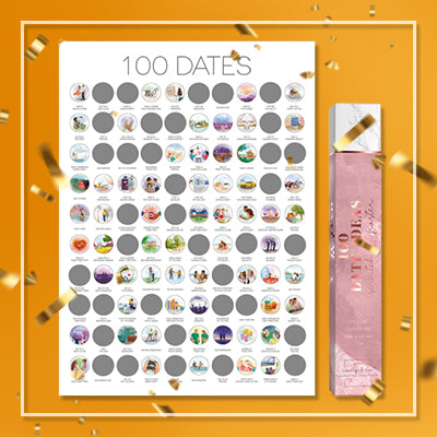 100 Dates Scratch Off Poster