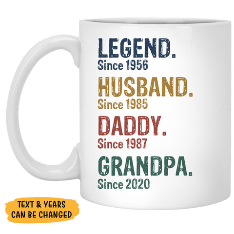 Legend Husband Daddy Grandpa, Personalized Tumbler Cup, Father's Day C -  PersonalFury