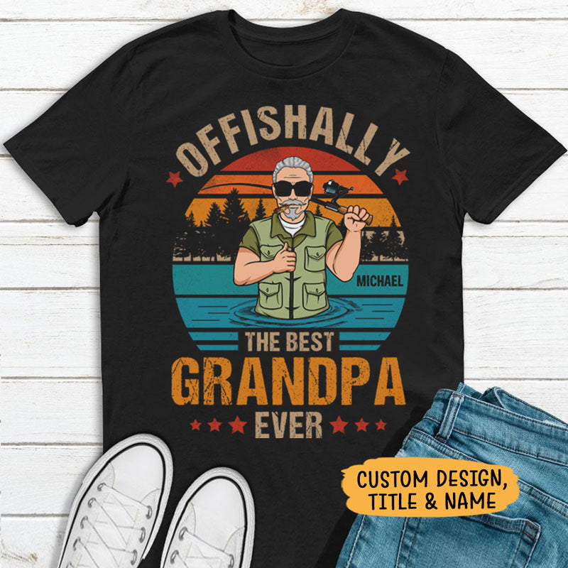 Father's Day Fishing Shirt Gift for Grandpa, Gift for Grandfather