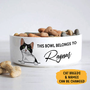 personalized cat bowl