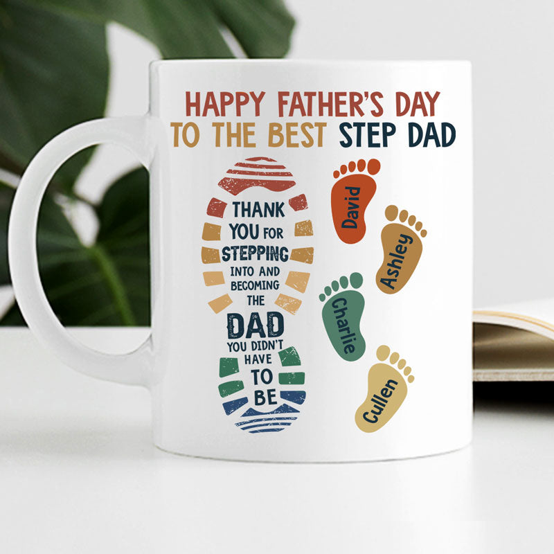 Dear Bonus Dad Personalized Mug, Thank you Step Dad, Father's Day