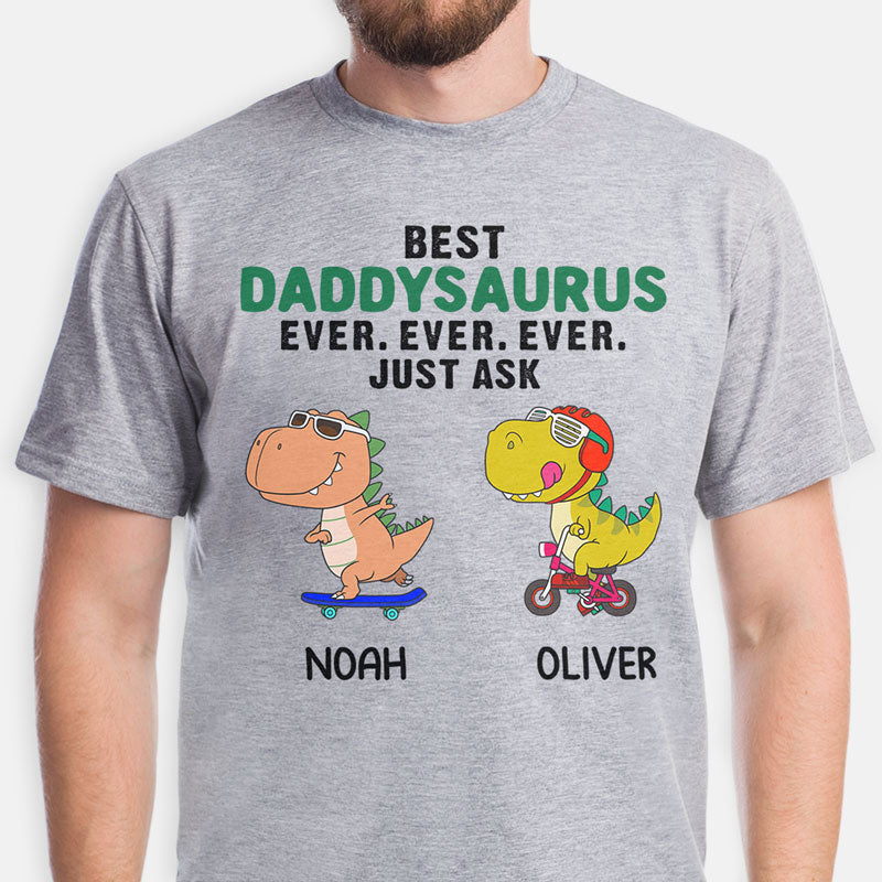 Daddysaurus Men's T-shirt, Funny Dad Shirts, Graphic T-shirts for Men -  Olive Drab MH200DAD S24 3XL