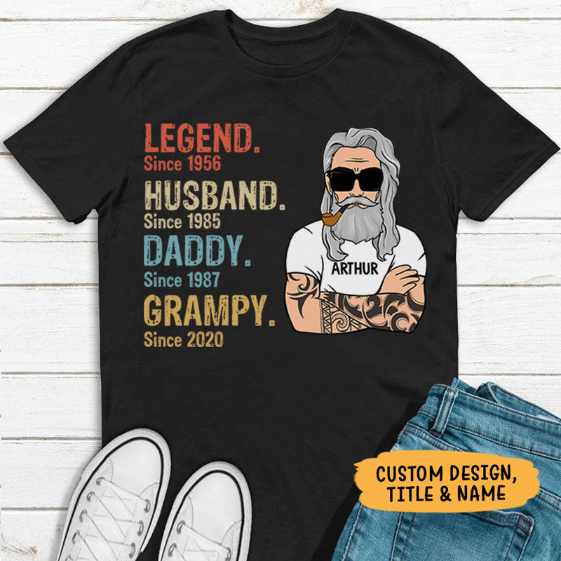 The Myth The Fishing The Legend Old Man, Personalized Fishing Shirt, F -  PersonalFury