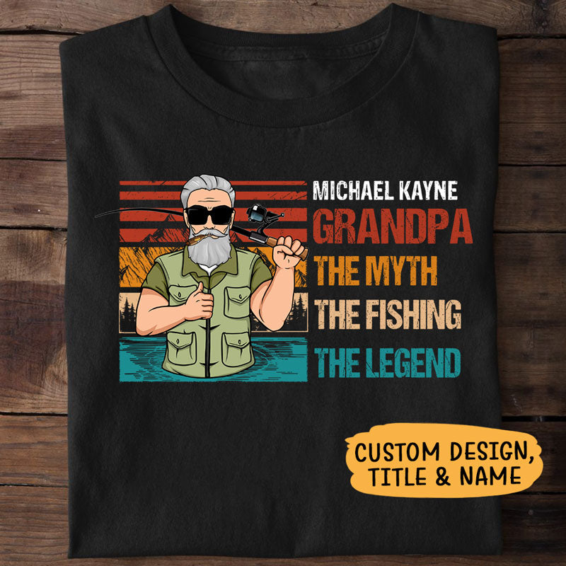 Grandpa Is My Name Fishing Is My Game Old Man, Fishing Shirt, Personal -  PersonalFury