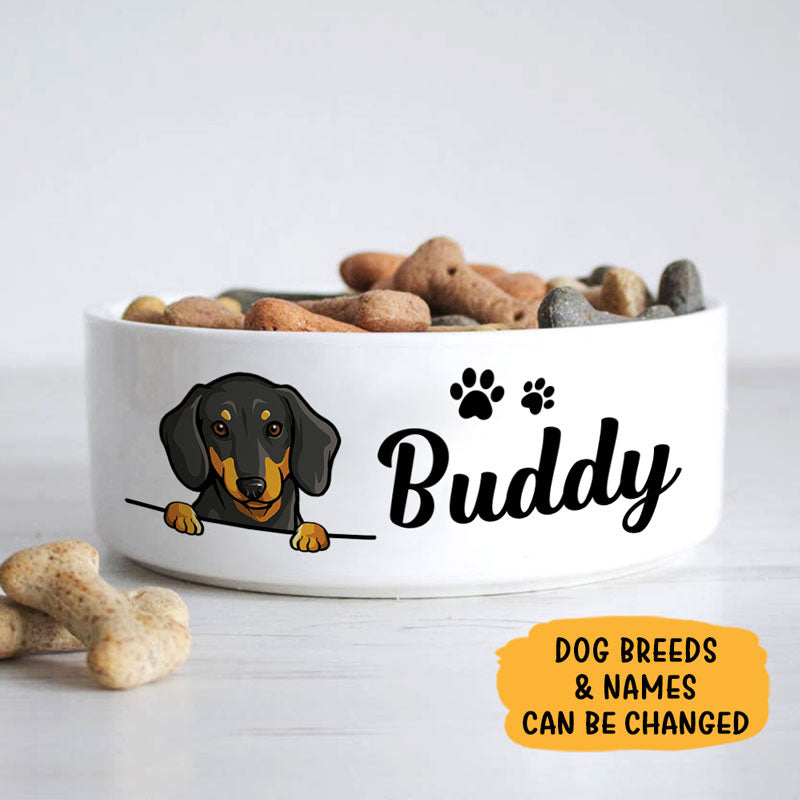 personalized ceramic dog bowls