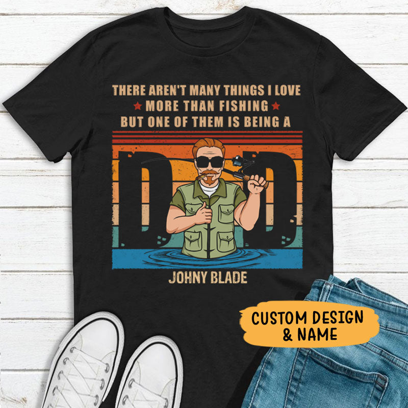 Personalized Gift for Dad, Gift for Grandpa, Custom T Shirt - Fishing Buddies Call Me Papa, PersonalFury, Pullover Hoodie / Navy Color / 5XL