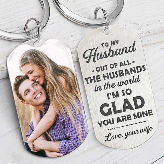 Out Of All The Husbands, Personalized Keychain, Gifts For Him, Custom Photo Image 1