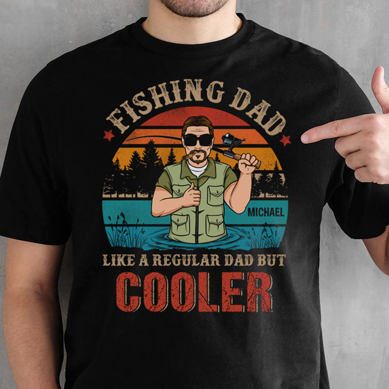 Personalized Gift for Dad, Gift for Grandpa, Custom T Shirt - Master Baiter Old Man Fishing, PersonalFury, Basic Tee / Royal / S