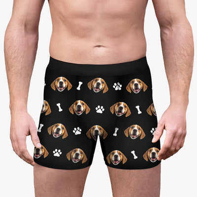 Pet Face Boxer Brief, Personalized Boxer, Funny Gift For Him, Custom Photo, PersonalFury
