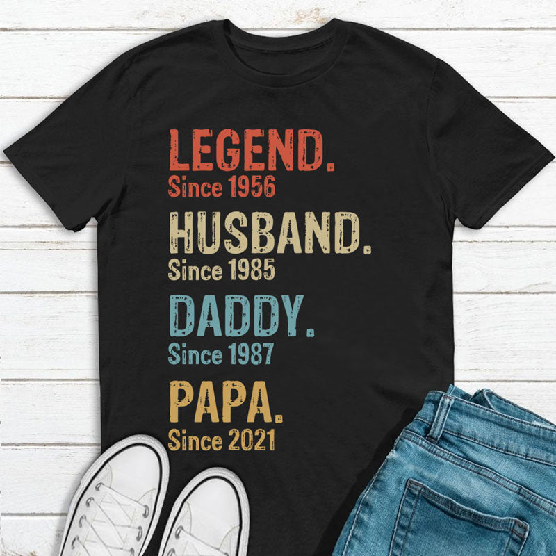 Vintage Legend Husband Daddy Since Year, Custom T Shirt, Hoodie, Perso - PersonalFury