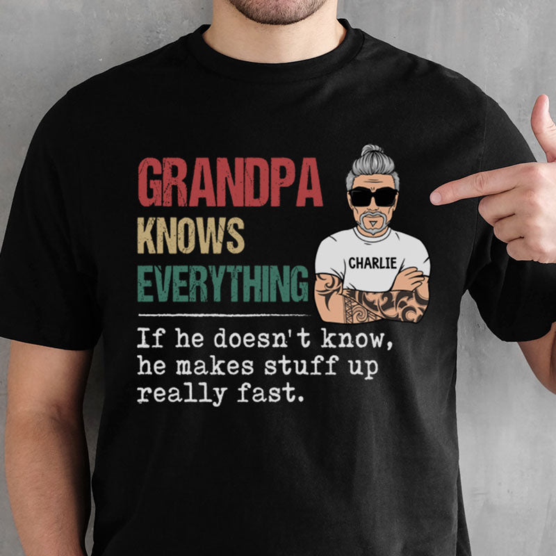 Personalized Gift for Grandpa, Custom T Shirt - Grandpa But Cooler Fishing, Family Gift, PersonalFury, Basic Tee / Royal / XL