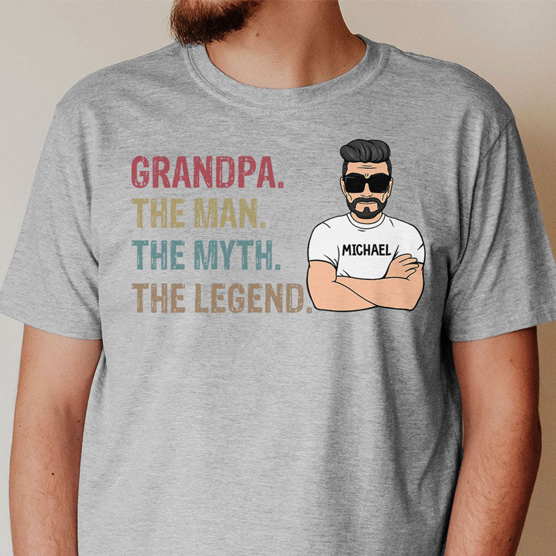 The Man The Myth The Legend Old Man Personalized Shirt Fathers Day T Personalfury 