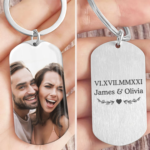 Personalized Sympathy Gifts, Custom Photo Keychain - Until We Meet Again, Memorial Keychain, PersonalFury, with Gift Box / Pack 2
