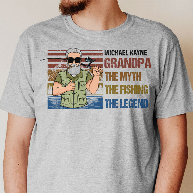 Fishing Legend and Fishing Legend in Training Fishing Lovers Gift for  Birthday or Any Occasion. Grandpa, Daddy and Me Matching Shirt Set 