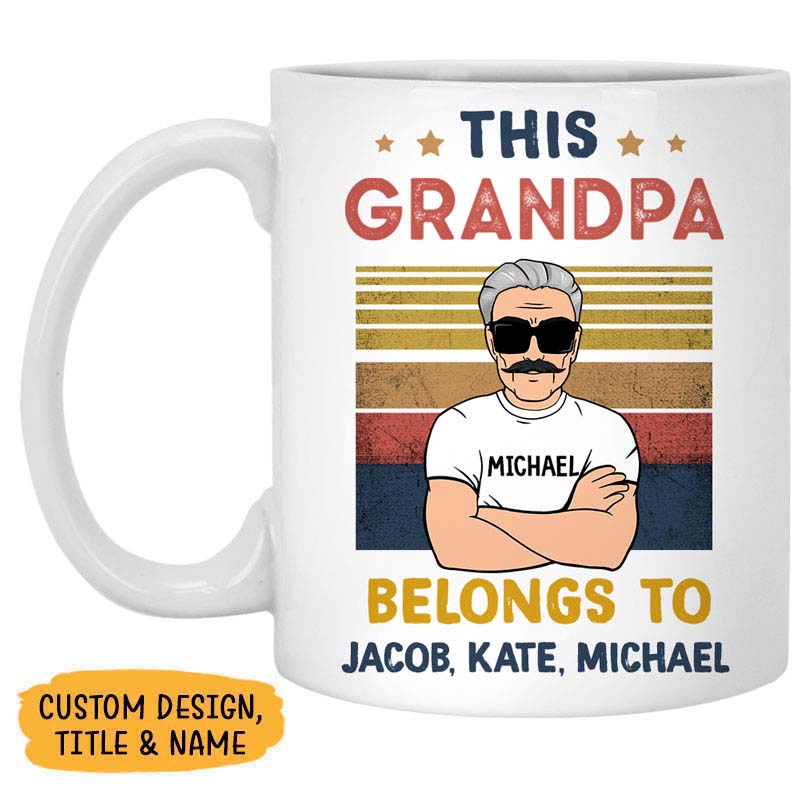 Reel Cool Grandpa or Papa, Personalized Fishing Mug, Father's Day Gift -  PersonalFury