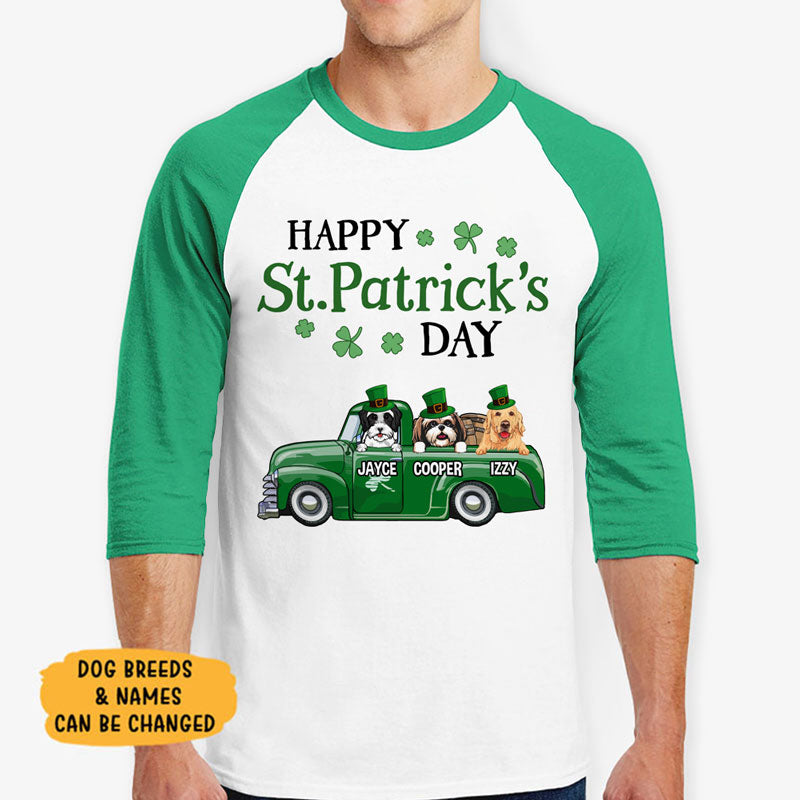 thegericapups Personalized St. Patrick's Day Shirt for Dog Owners, Dog Mom St. Patrick's Day, My Dog Is My Good Luck Charm Personalized