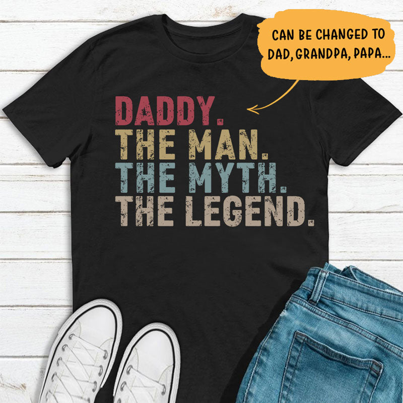 The Man The Myth The T Shirt, Personalized Gift, Custom Father' - PersonalFury