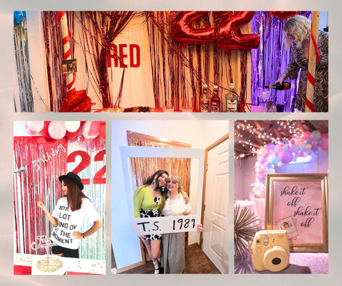 Taylor swift themed party room and props