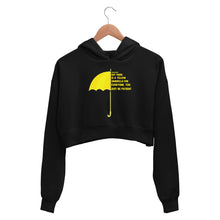 How I Met Your Mother Crop Hoodie - Yellow Umbrella Crop Hooded Sweatshirt for Women The Banyan Tee TBT