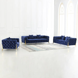 Lyla Velvet Living Room Collection in 3 Color Options - Decorium Furniture