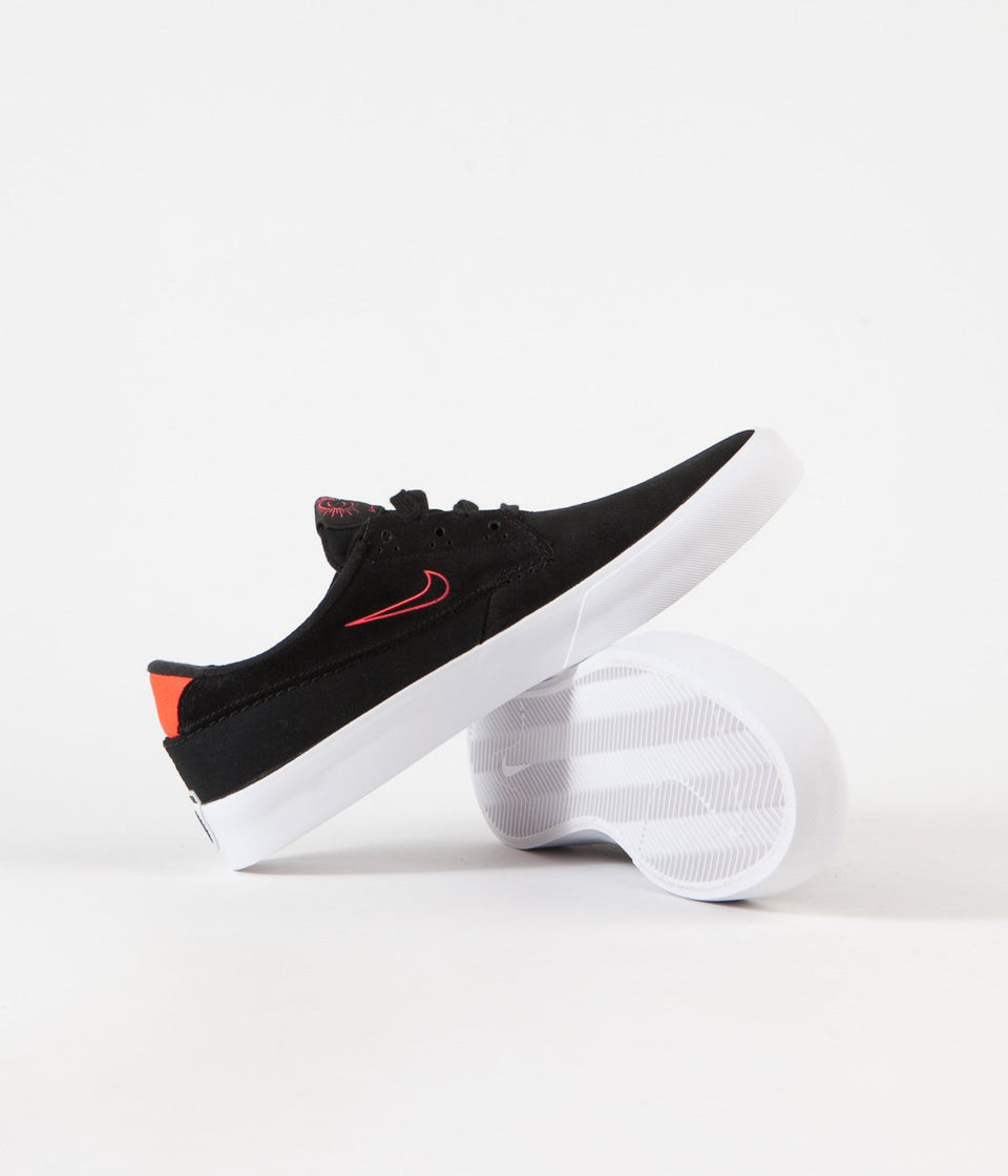 nike sb shane black & white skate shoes