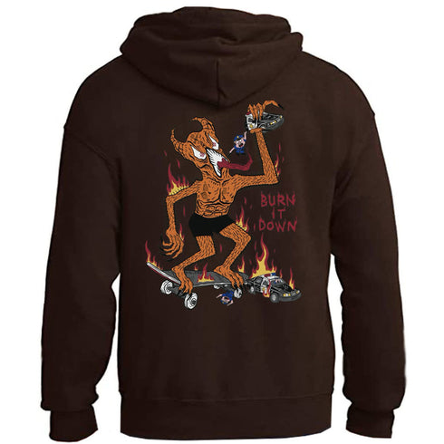 Thrasher - Burn It Down Hoodie (Dark Chocolate) – 303boards.com