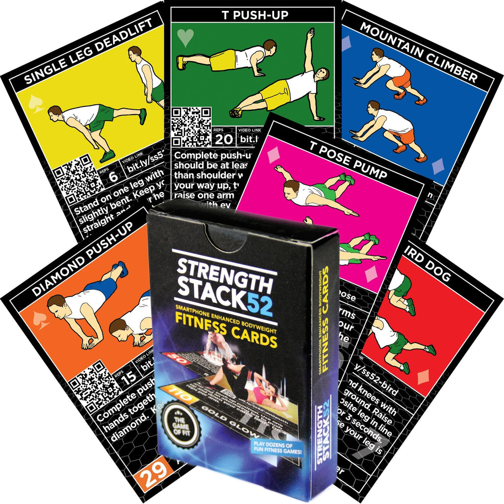 Exercise Cards Strength Stack 52 Bodyweight Workout Playing Card Game You Buy I Ship