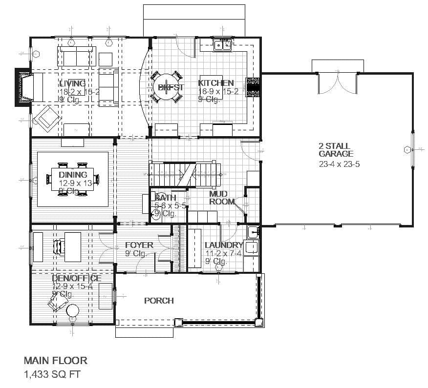 English Country Farmhouse Plan Baxter Floor Plan Sketchpad House Plans