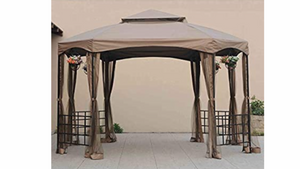 Sunjoy 110109111 Original Replacement Canopy and Netting for Sienna Gazebo (10X12 Ft) L-GZ240PST-A Sold at BigLots, Khaki