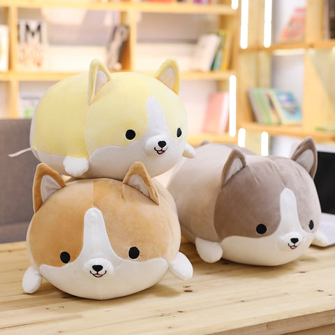 corgi plush pillow