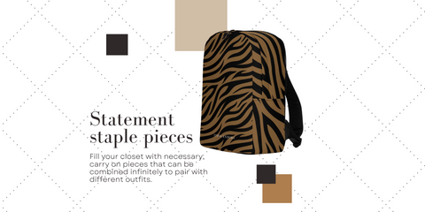 minimalist zebra print book bags