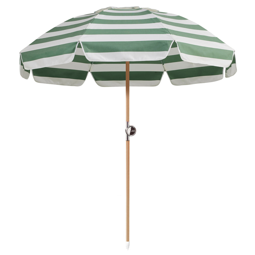 PREMIUM BEACH UMBRELLA- VINTAGE GREEN CHECK – HOUSE SFW