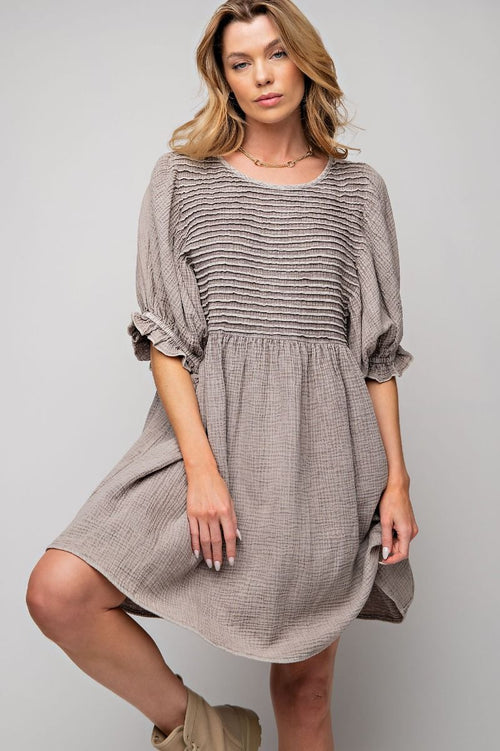 ASH WASHED GAUZE DRESS