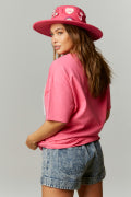 PEARL & FRINGE MAMA PINK TEE