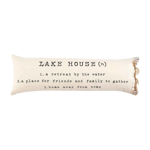 Mudpie Lake House Definition Pillow