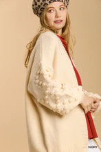 POM POM IVORY CARDIGAN