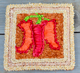 Color Crazy Pattern Sweet Peppers Mat or Trivet