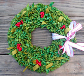 Color Crazy Pattern Holiday Wreath Door Accent