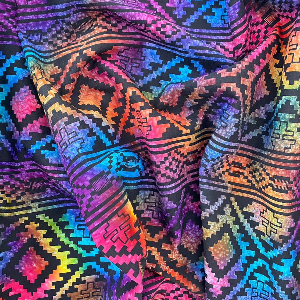 Color Crazy Hand-Dyed Cotton Fabric-Aztec Jewels