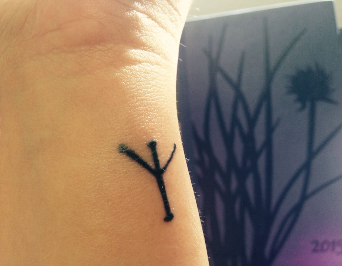 Algiz rune tattoo